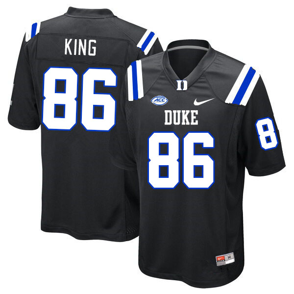 Men #86 Charlie King Duke Blue Devils College Football Jerseys Stitched-Black